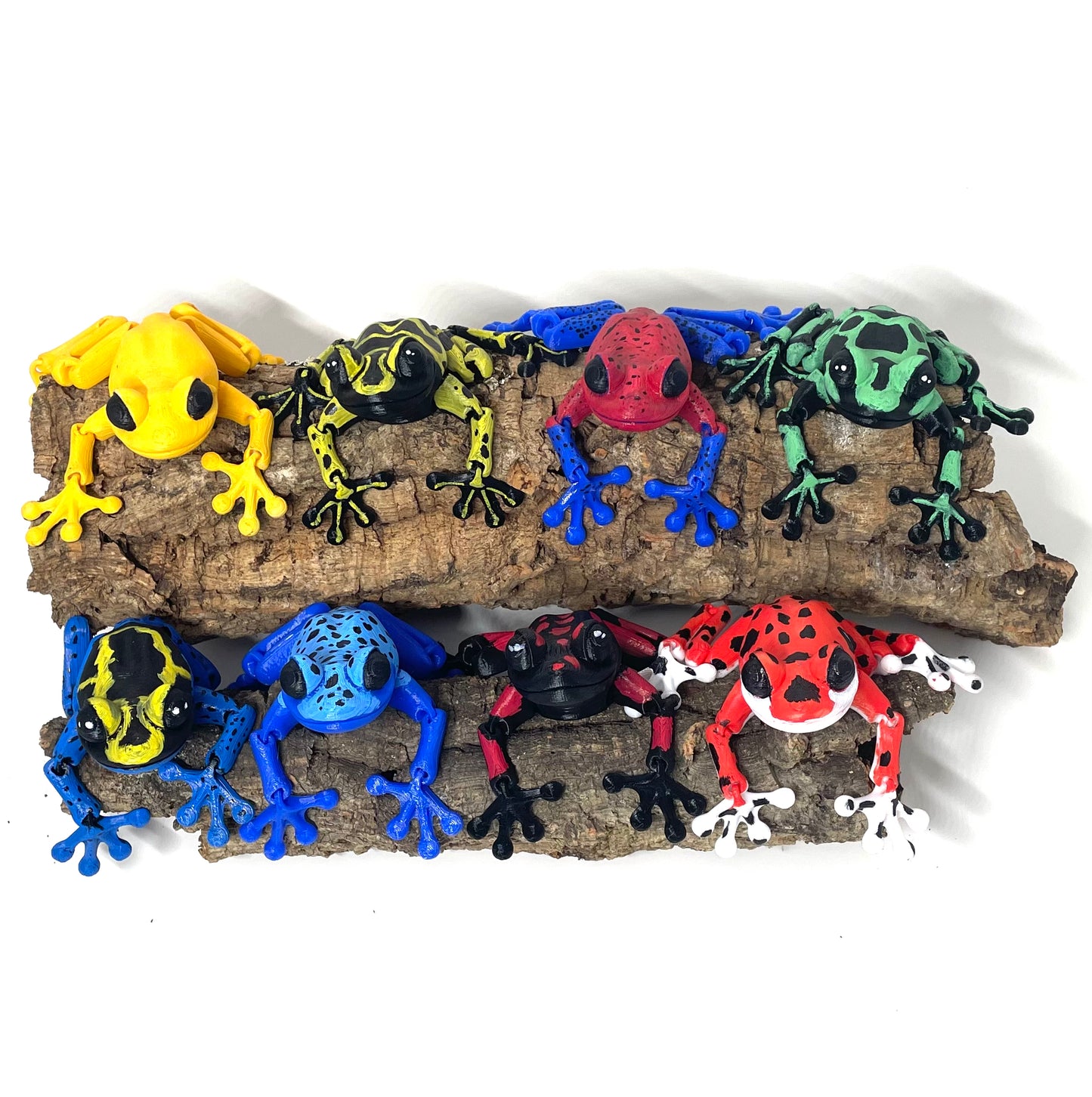 Hand-Painted Articulated Frogs