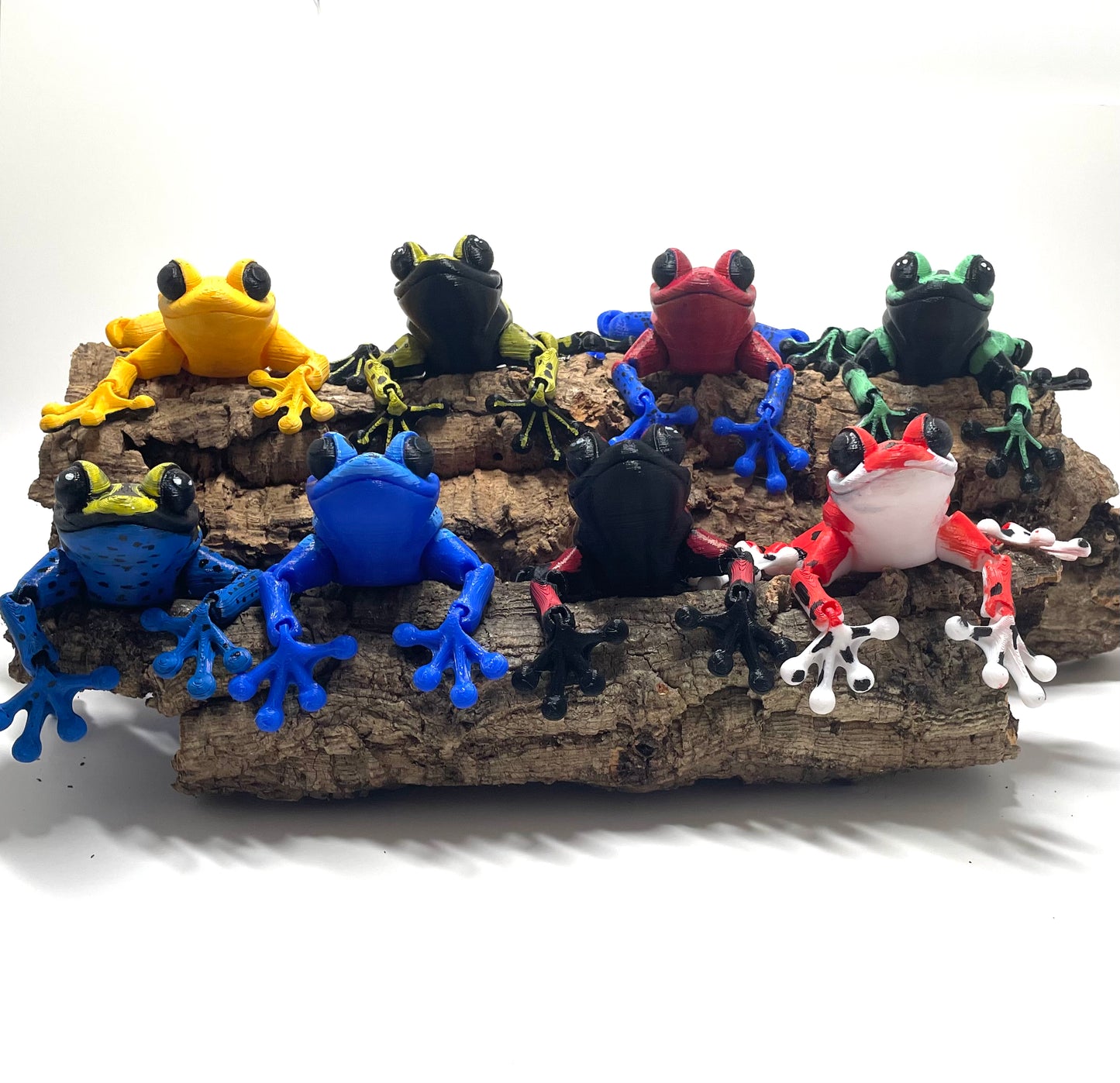 Hand-Painted Articulated Frogs